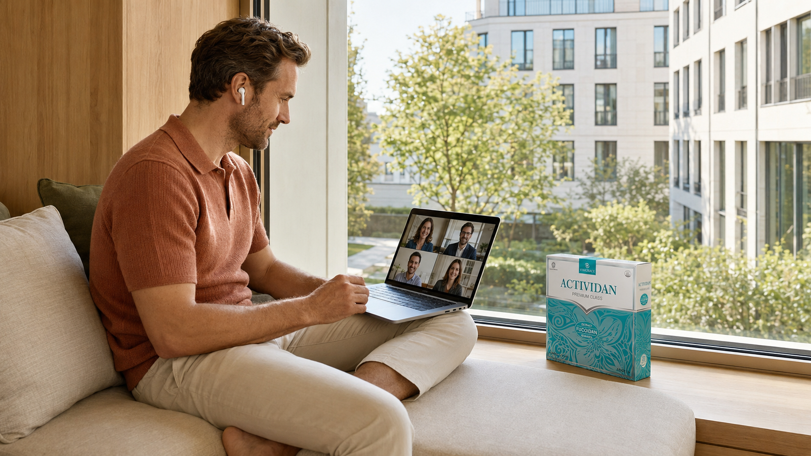 Lifestyle: Remote and hybrid work. ACTIVIDAN campaign banner