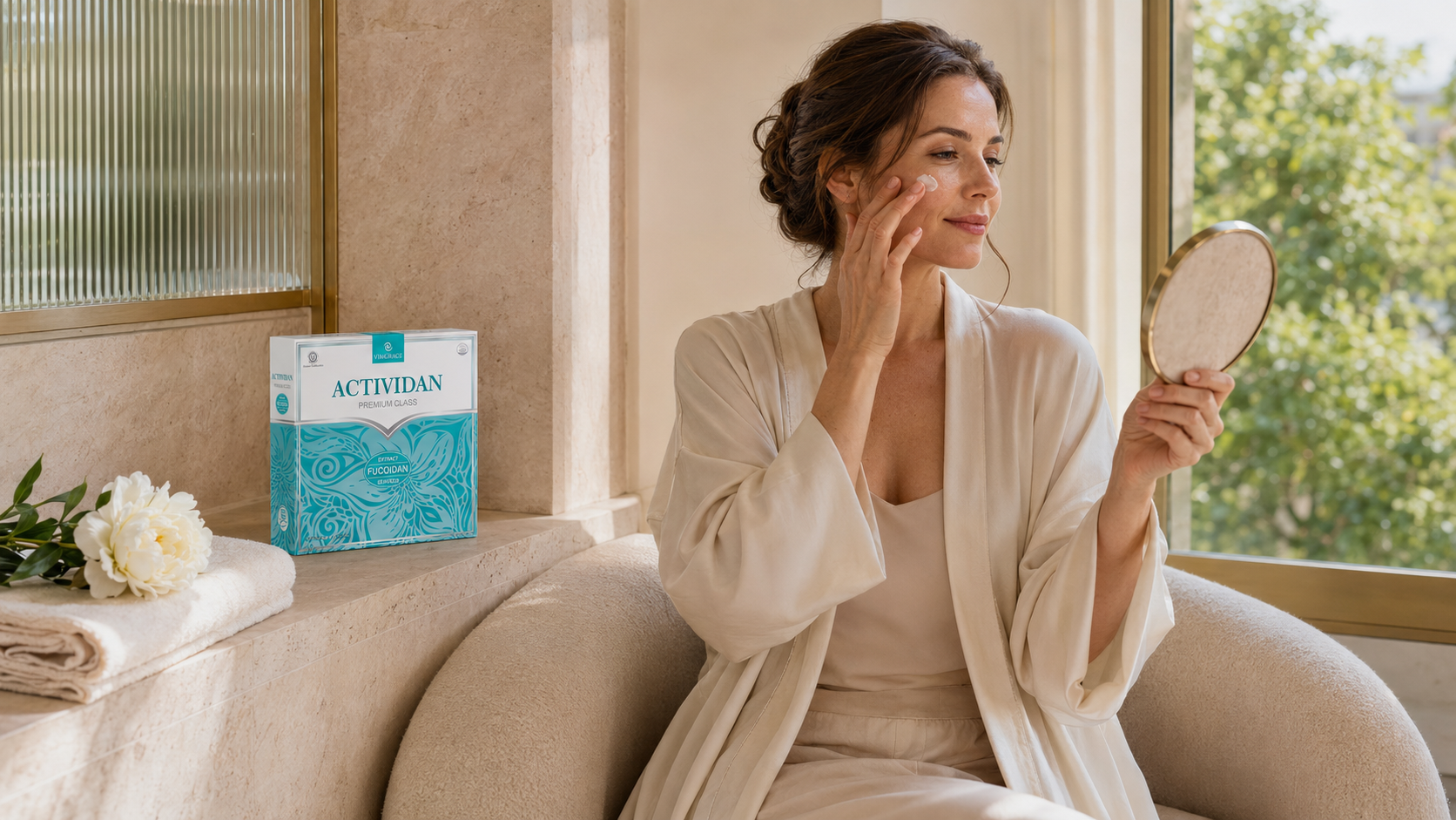 Lifestyle: Beauty and self-care. ACTIVIDAN campaign banner