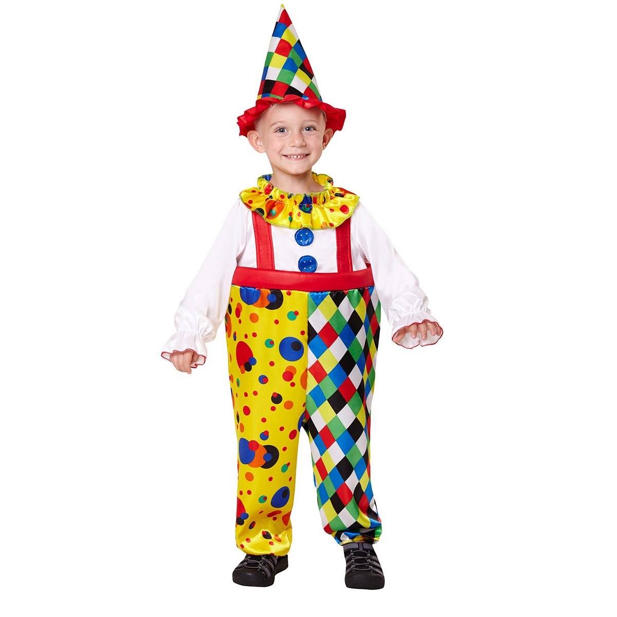Costume for Children Male Clown 5-6 Years (2 Pieces)