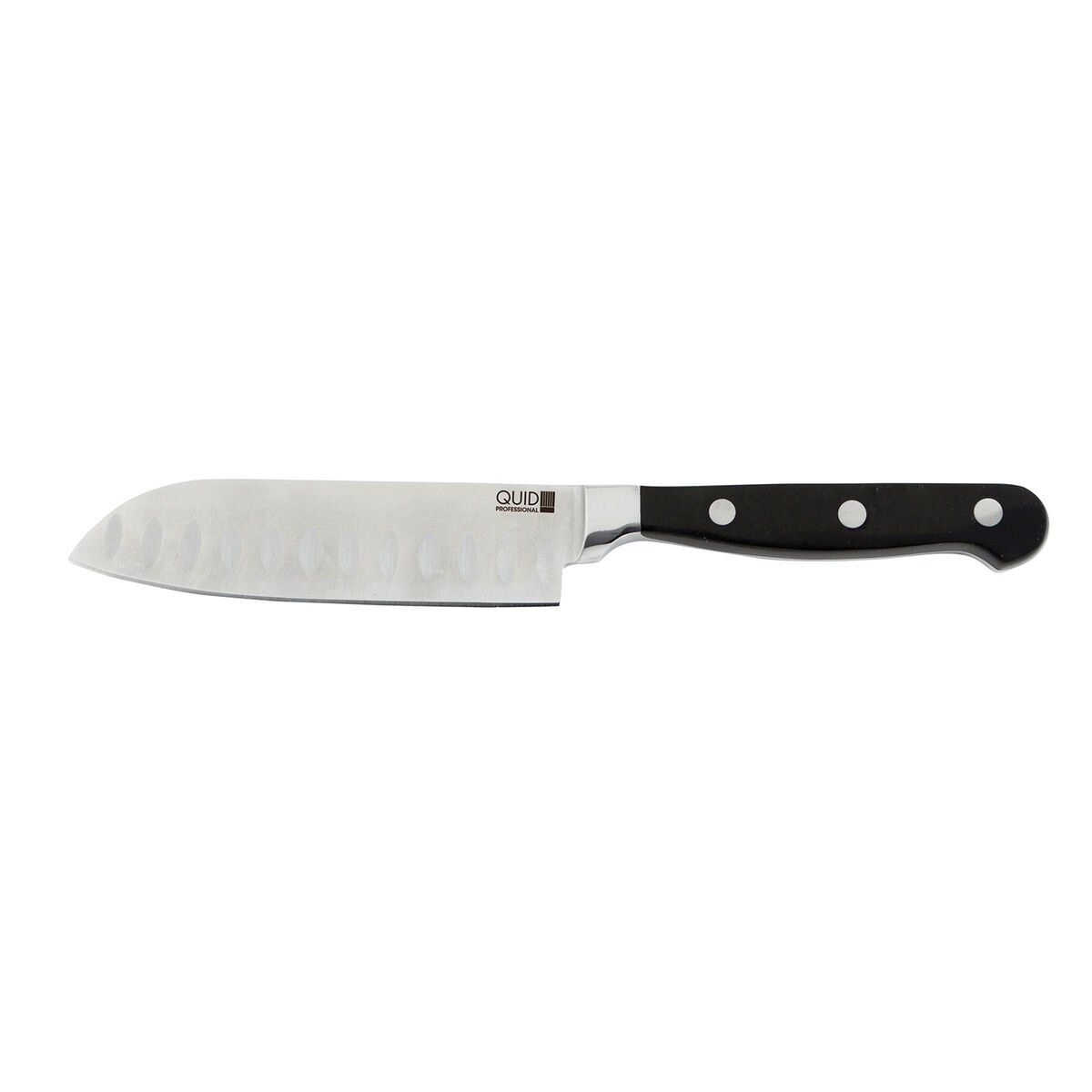 Нож Сантоку Inox Chef Black Чёрный Металл (13 cm) (Pack 10x)