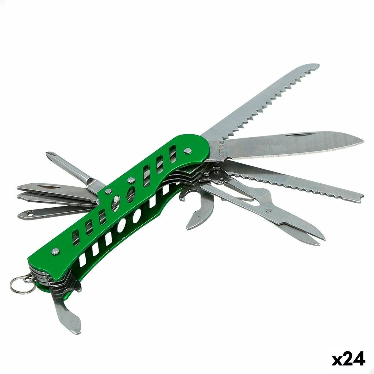 Multi-purpose knife Green Camping 2,5 x 9 x 1,2 cm (24 Units)