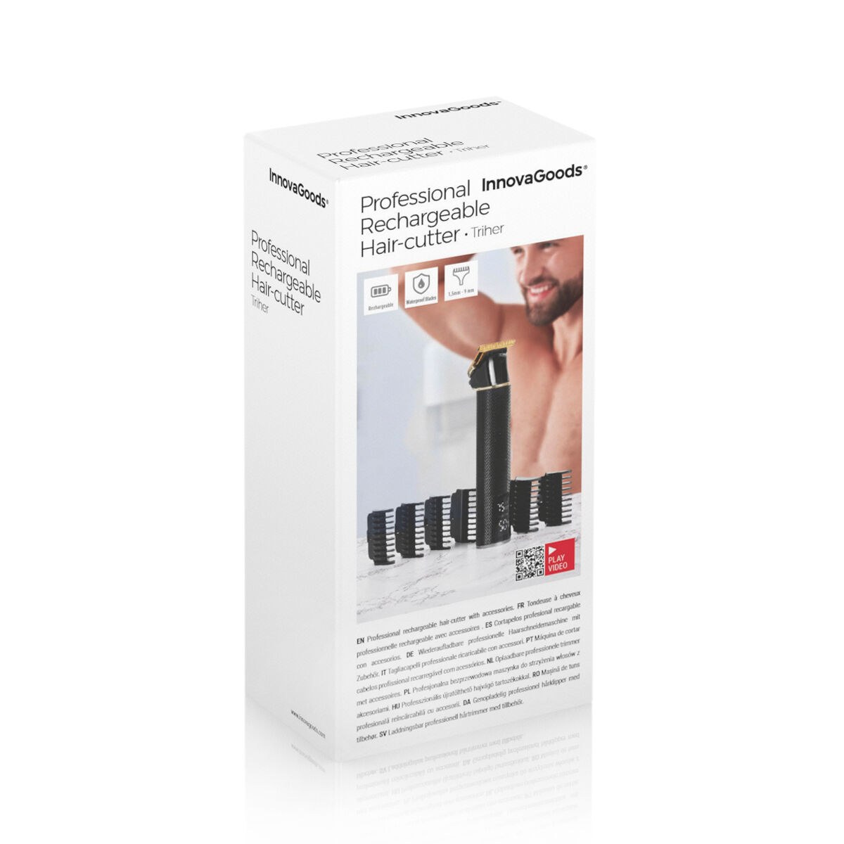 Pack шаблон для бритья бороды и щетины Hipster Barber и Профессиональная аккумуляторная машинка для стрижки волос с аксессуарами