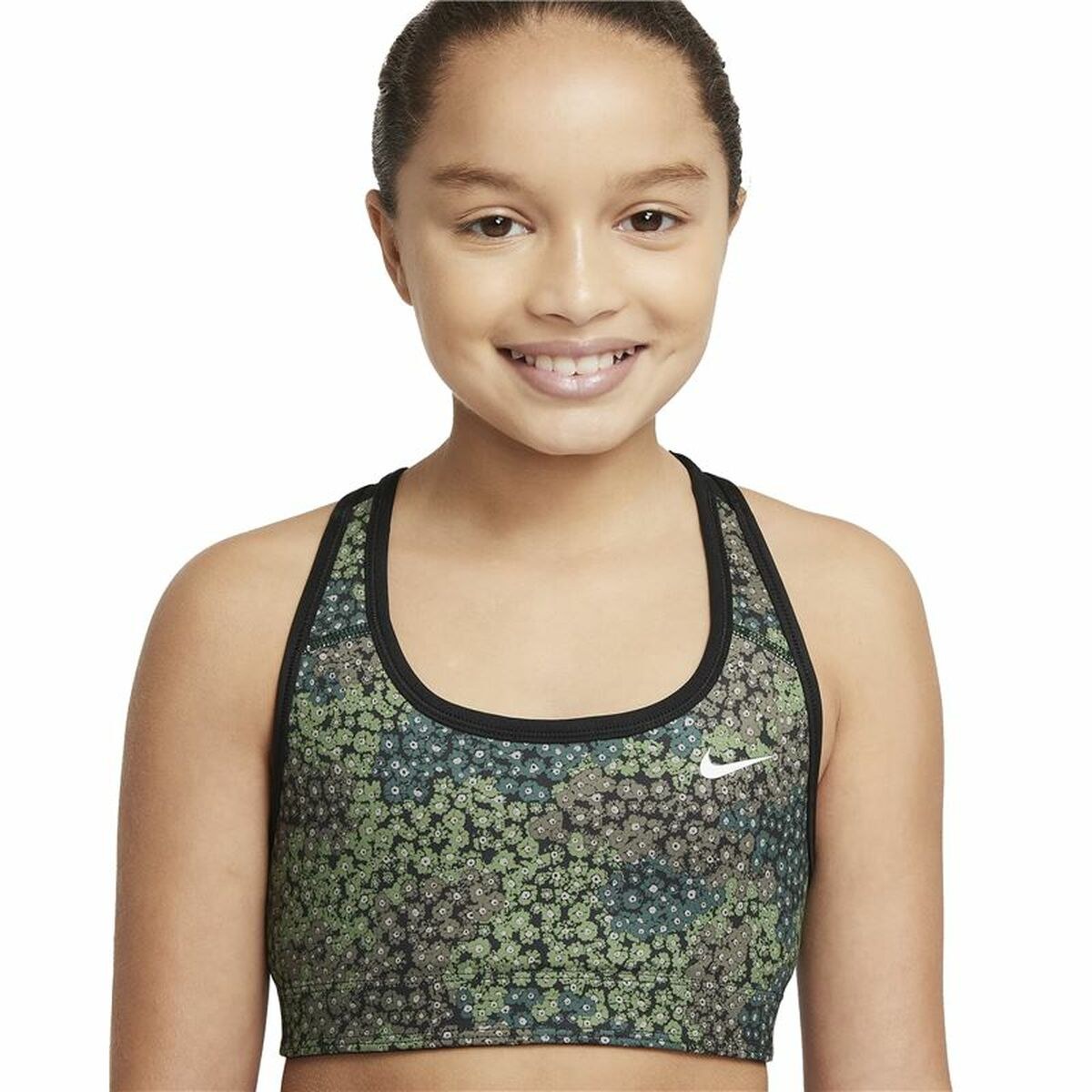 Спортивный бюстгальтер Dri-FIT Swoosh Черный/Зеленый Детский