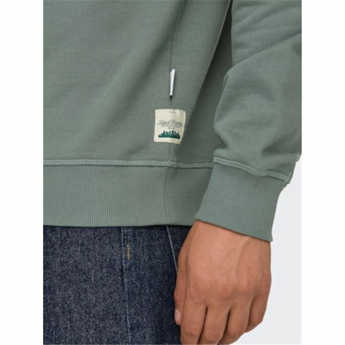 Толстовка без капюшона мужская Onsdan Unshed Reg Crew Neck Темно-зеленый