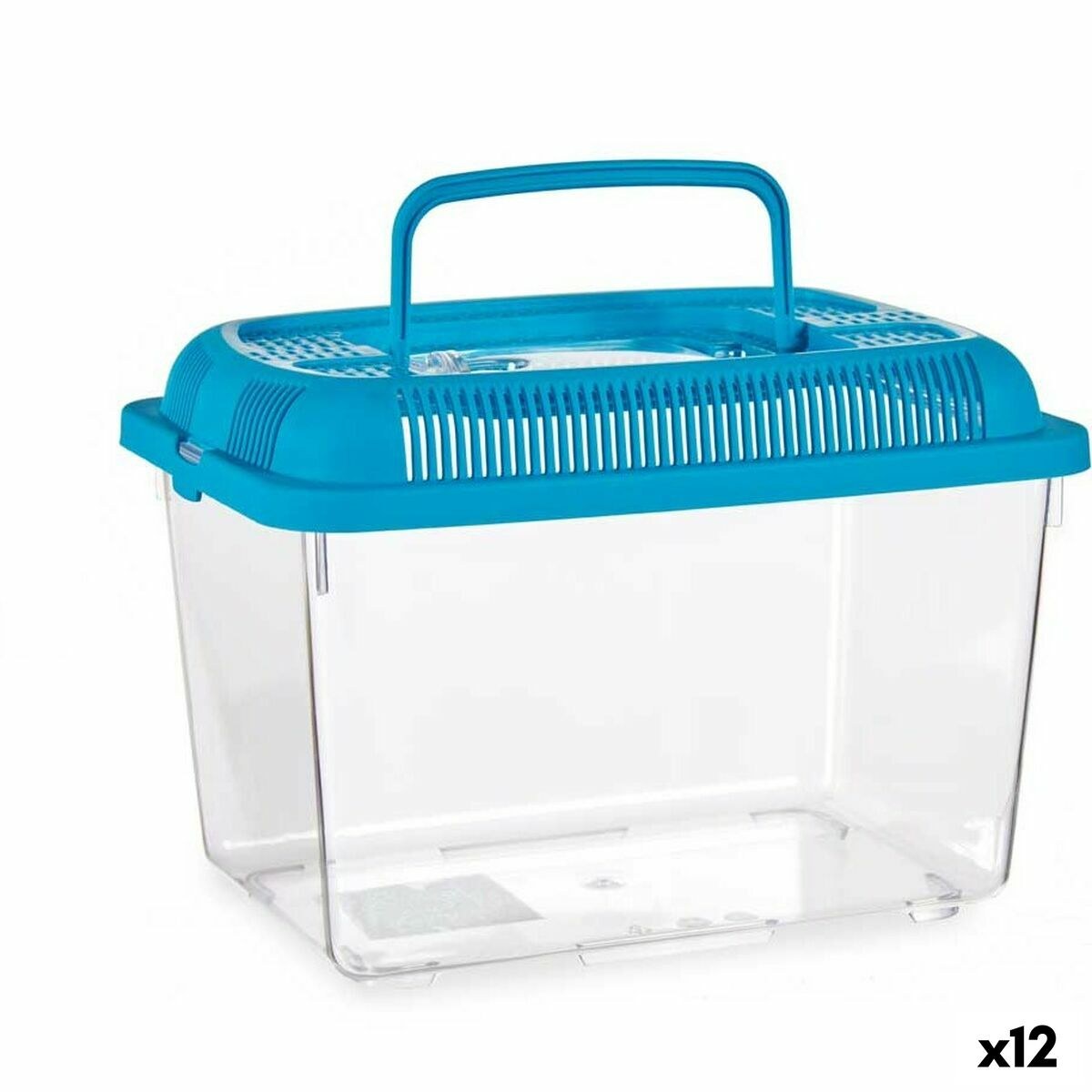 Аквариум Синий Пластик 3 L 17 x 16 x 24 cm С ручкой Средний (12 штук)