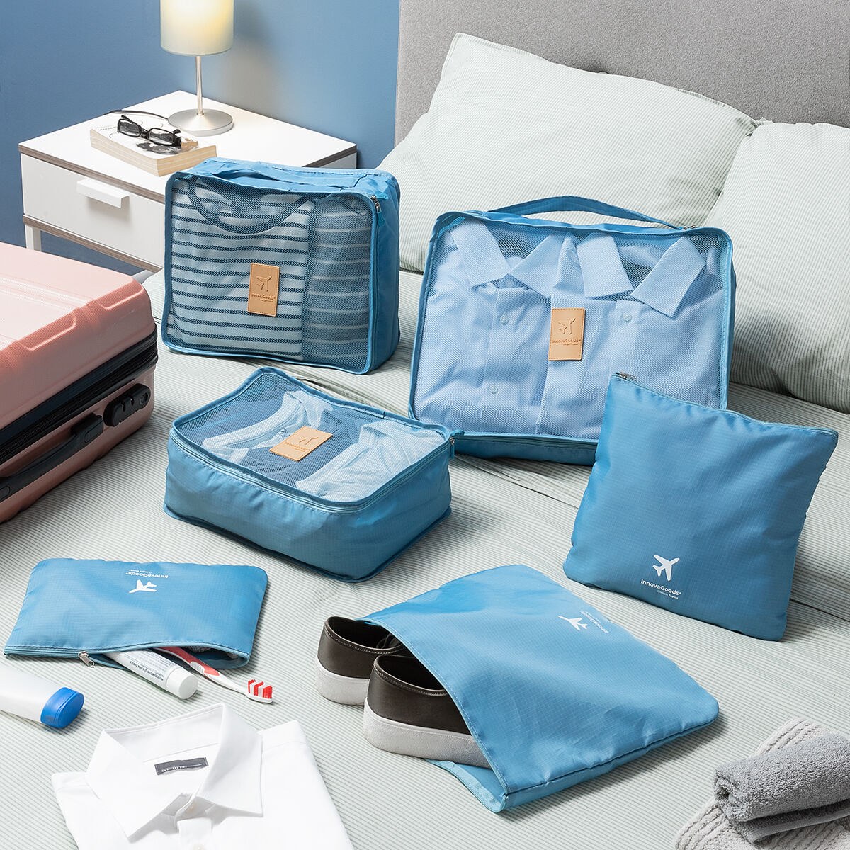 Suitcase Organiser Bag Set Luggan 6 Pieces