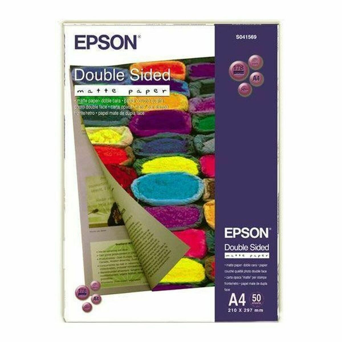 Matte Photographic Paper C13S041569 A4 50 Sheets (1 Unit)