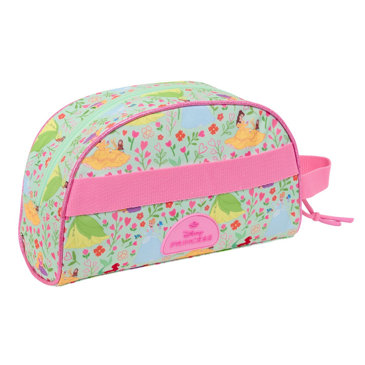 Travel Vanity Case Bloom Green Pink 26 x 16 x 9 cm