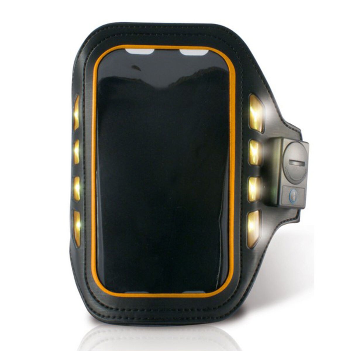 Sports Bracelet with LED 4" Black Neoprene