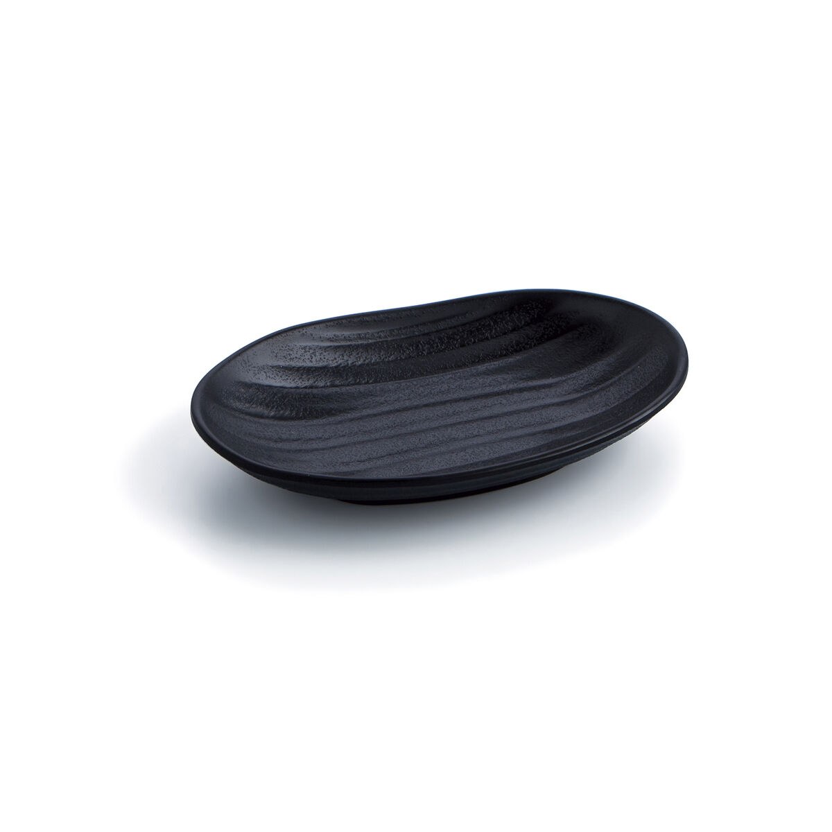 Snack tray A'bordo Black Plastic Ø 18 cm (12 Units) (Pack 12x)
