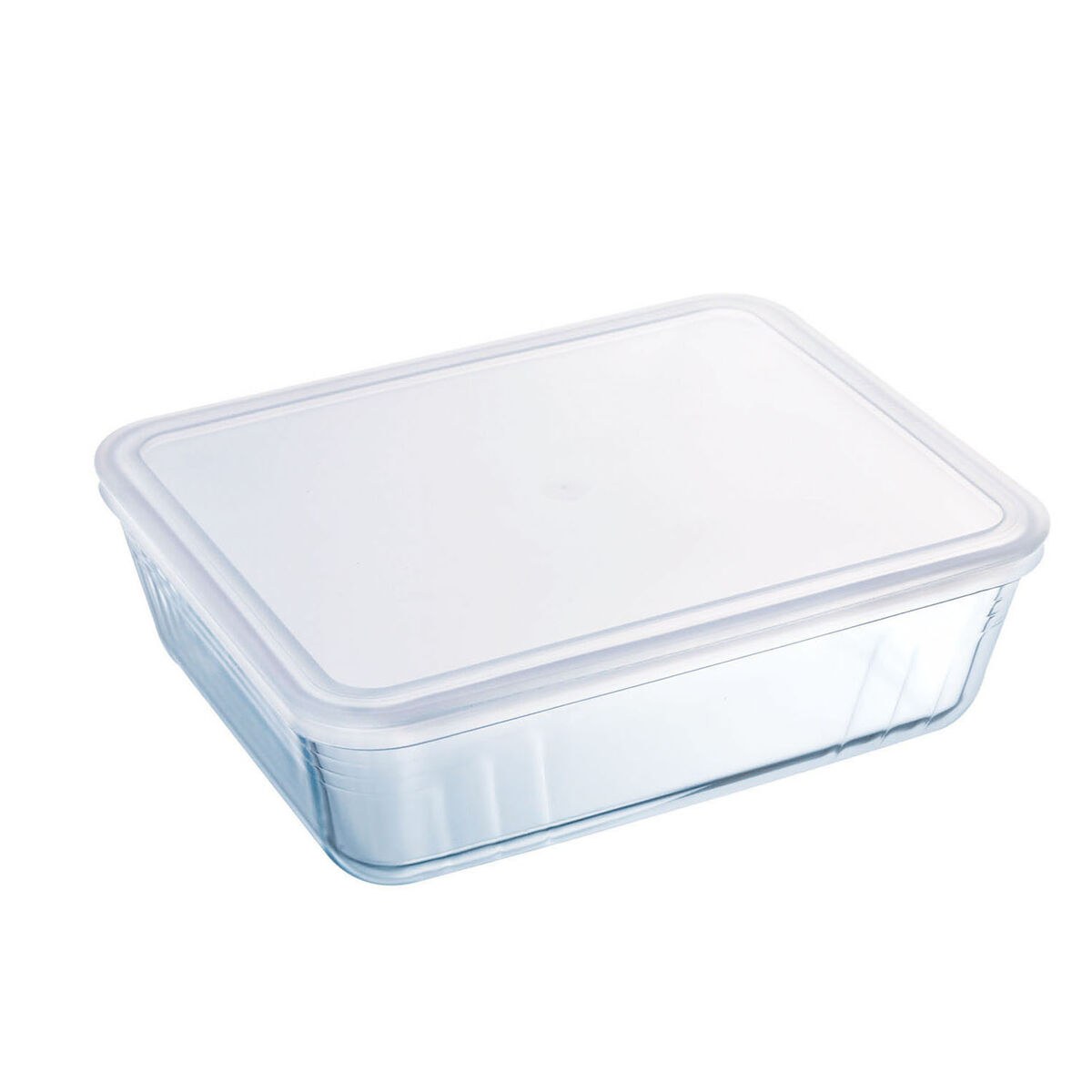 Прямоугольная коробочка для завтрака с крышкой Cook & Freeze 22,5 x 17,5 x 6,5 cm 1,5 L Прозрачный Силикон Cтекло (6 штук)