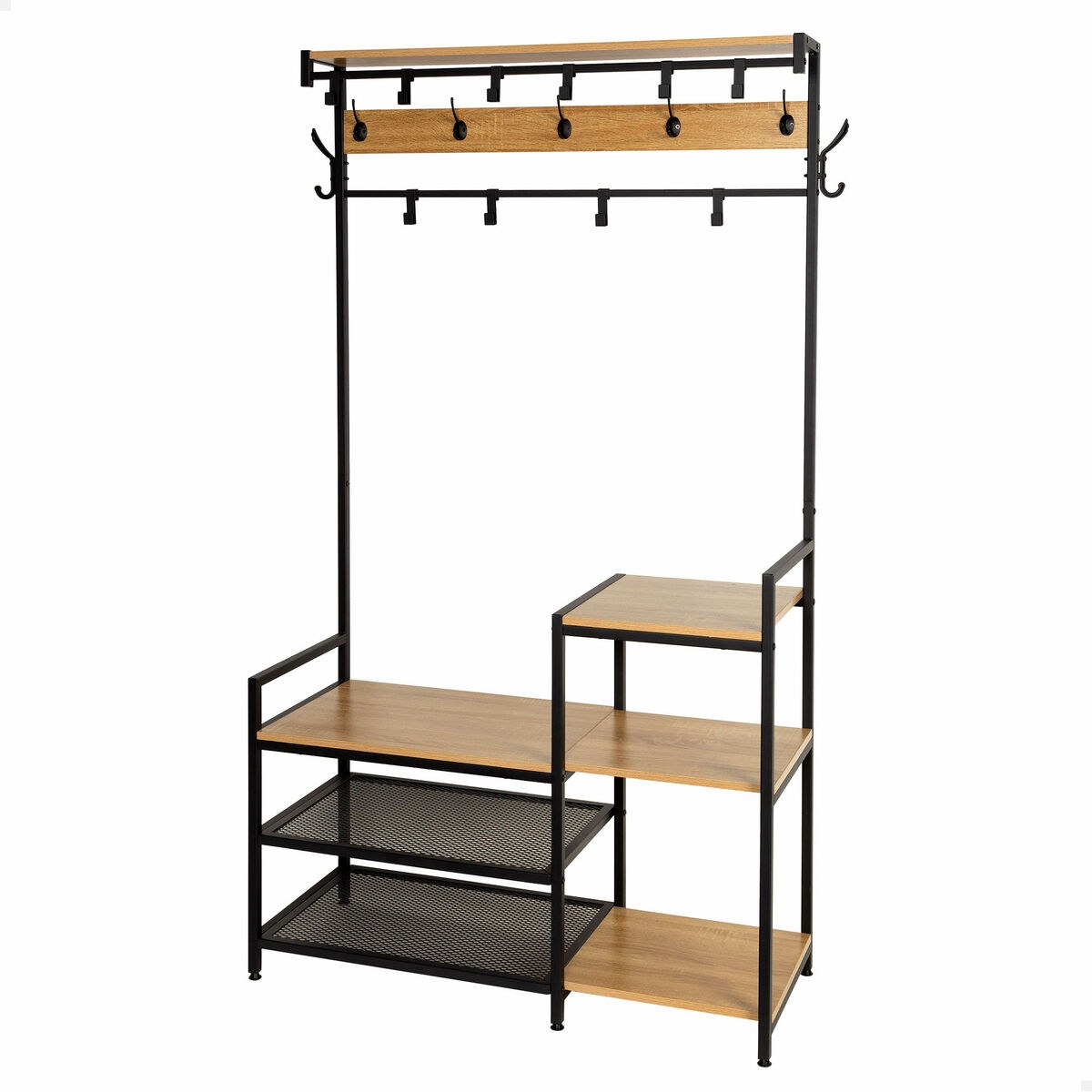 Coat rack with shelf Steel Melamin Particleboard Minimalist 102 x 180 x 40 cm