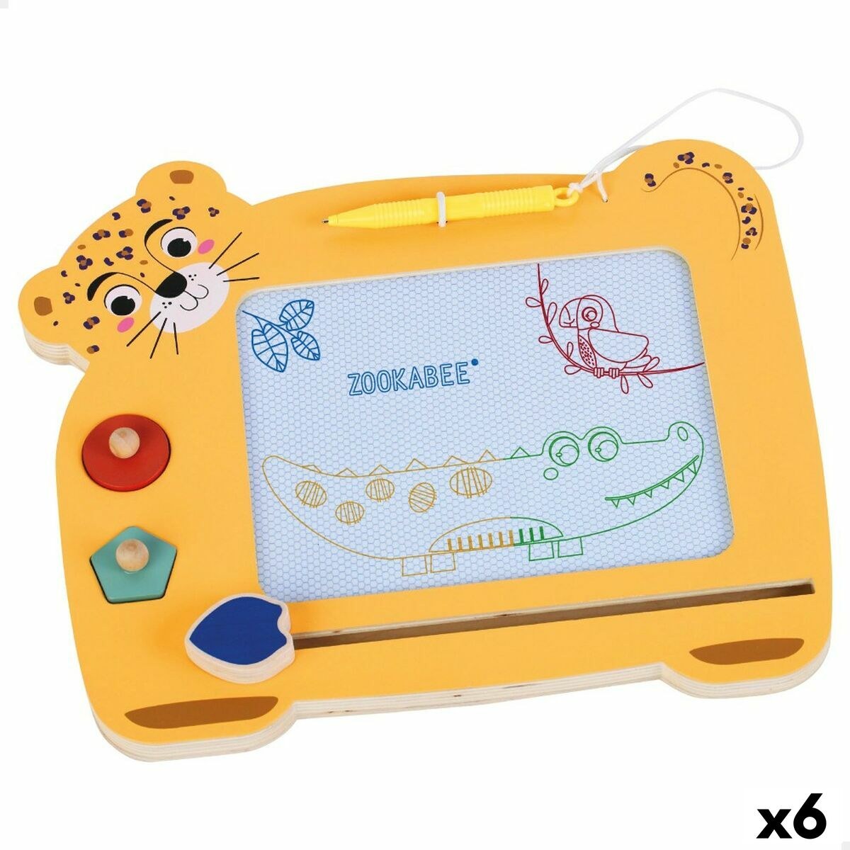 Волшебная доска Zookabee Тигр Деревянный 30 x 2,5 x 26 cm (6 штук)