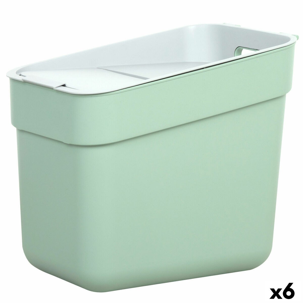 Waste bin Green Plastic 20 L (6 Units)