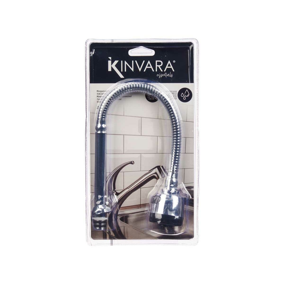 Kitchen Tap Чёрный Серебристый Резина Металл Пластик Выдвижной Многофункциональный (12 штук)