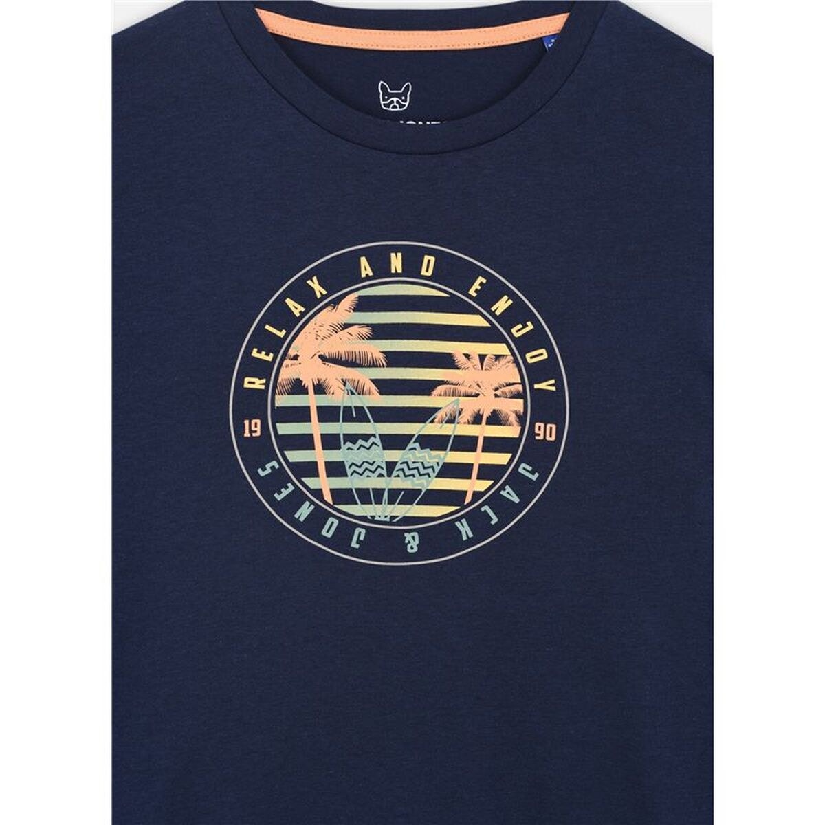 Детский Футболка с коротким рукавом Jjsummer Smu Vibe Tee Ss Crew Тёмно Синий