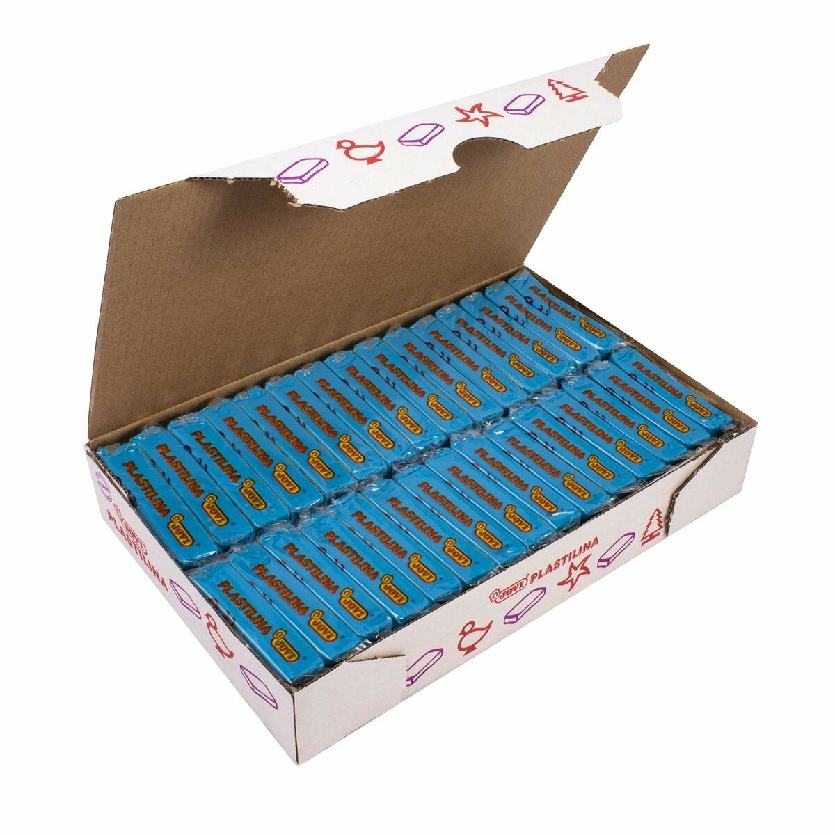 Пластилин для моделирования Синий 50 g (30 Предметы)