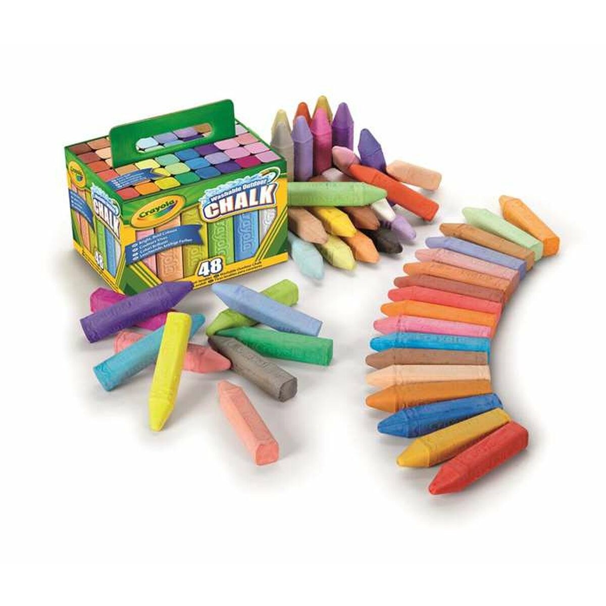 Floor chalks Maxi Разноцветный Моющийся 48 Предметы 17 x 13 x 12 cm