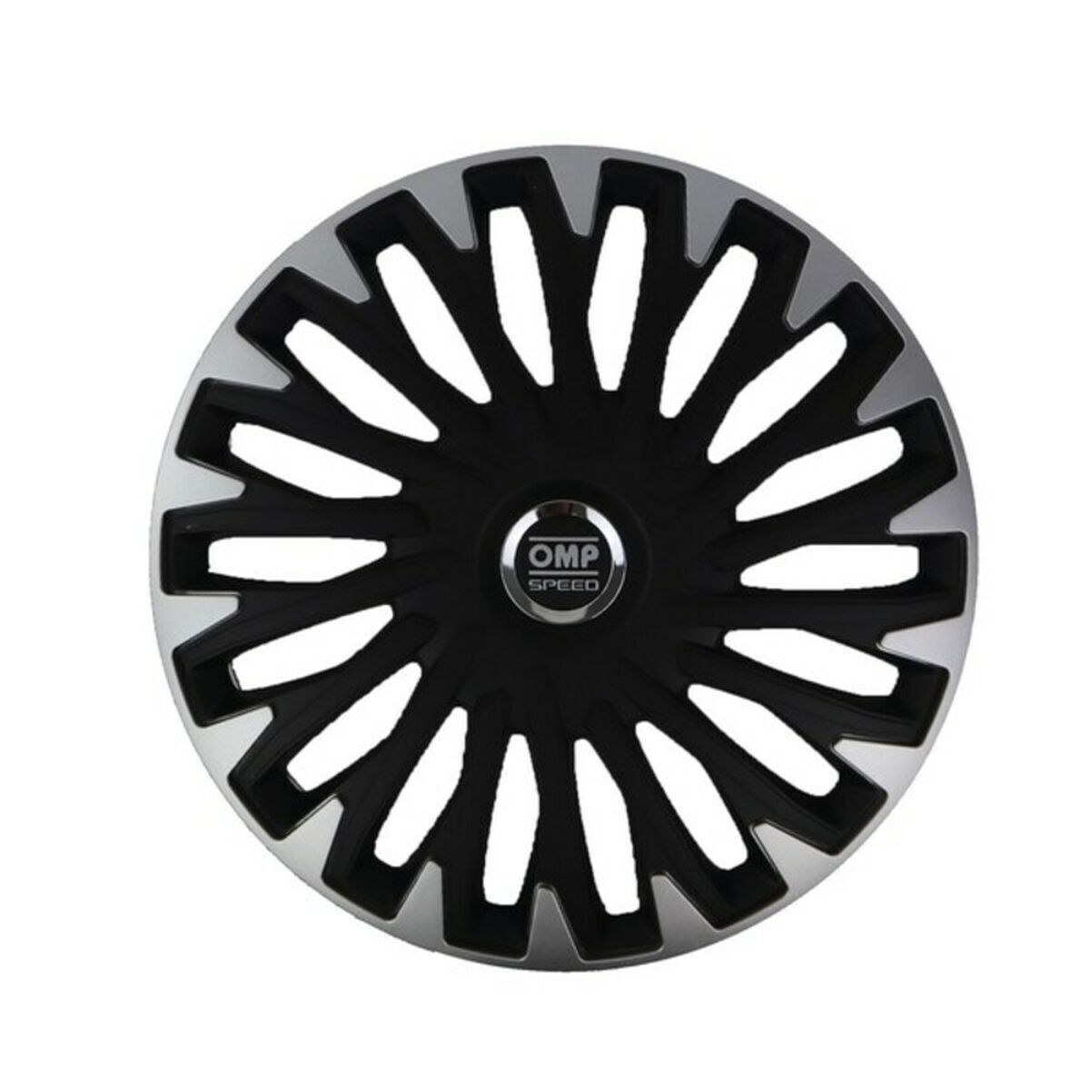 Hubcap OMPS07021412 Black Silver 14" (Refurbished C)