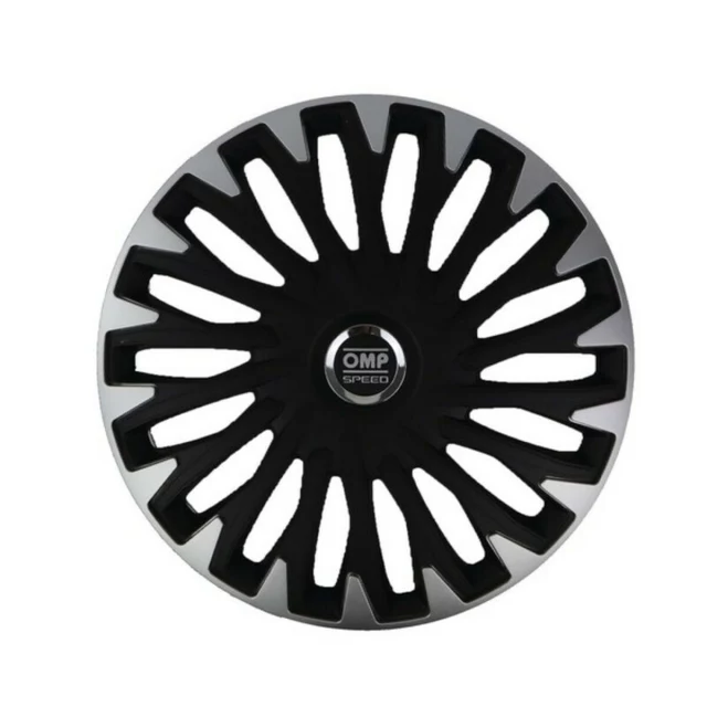 Hubcap OMPS07021412 Black Silver 14" (Refurbished C)