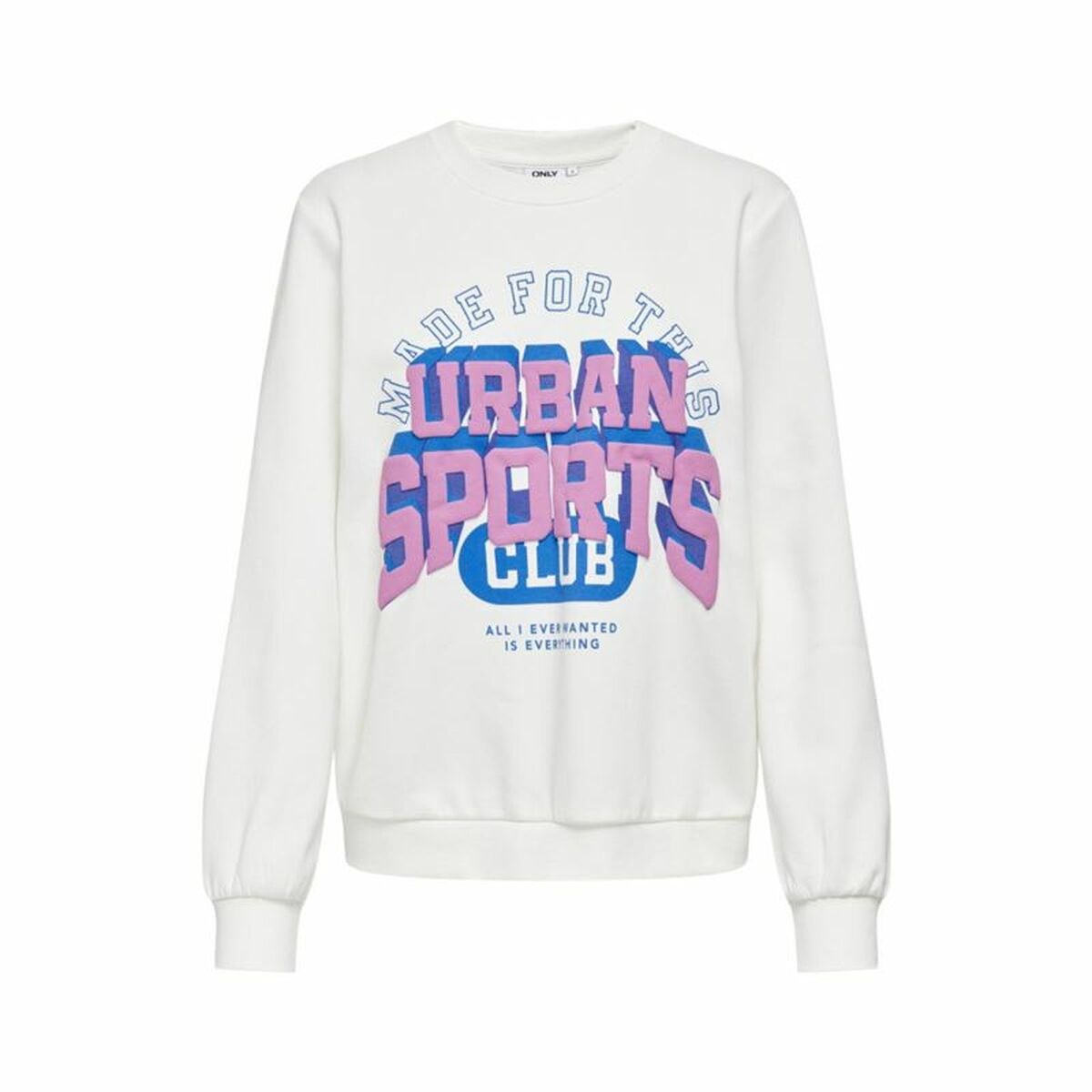 Women’s Sweatshirt without Hood Onlkimmie White
