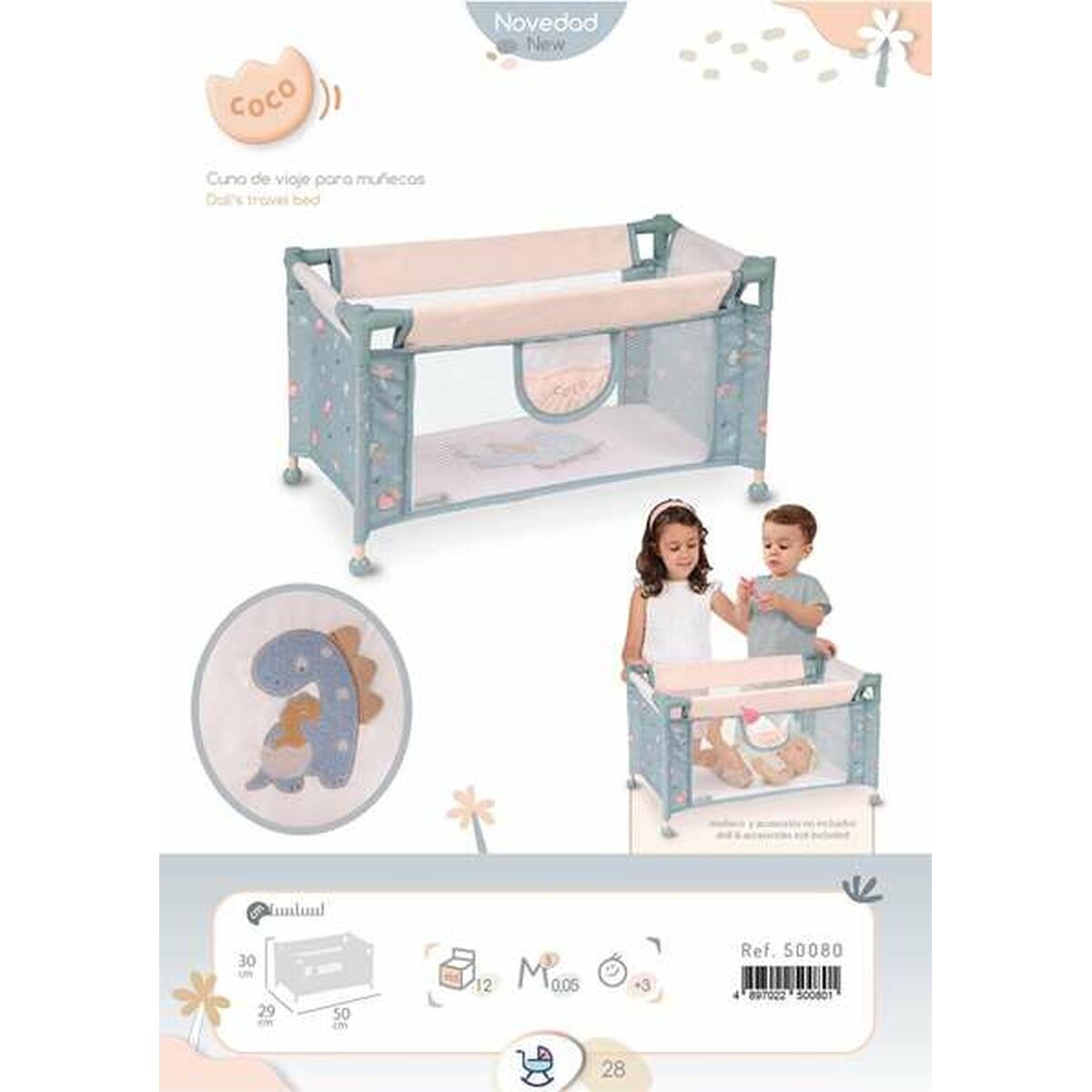 Кроватка для путешествий Coco 50 x 29 x 30 cm Синий