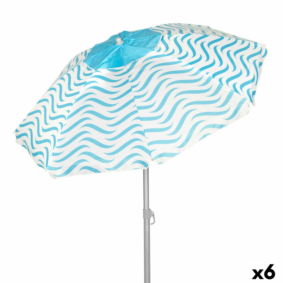 Пляжный зонт Синий Ø 200 cm 200 x 190 x 200 cm (6 штук)