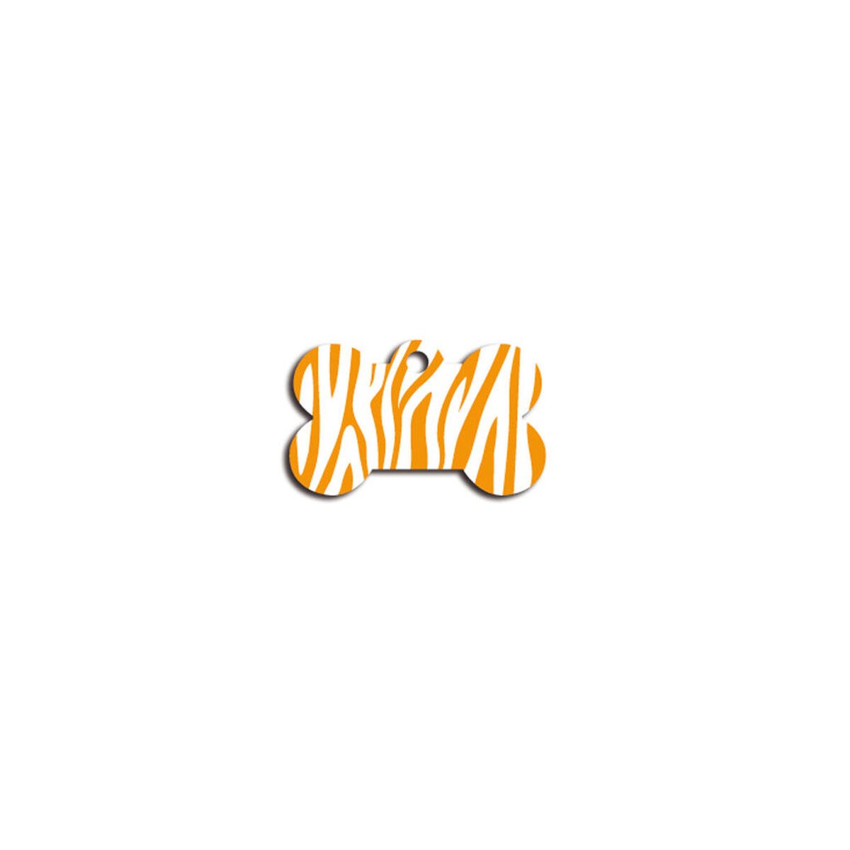 Identification plate for collar Bone Yellow Orange