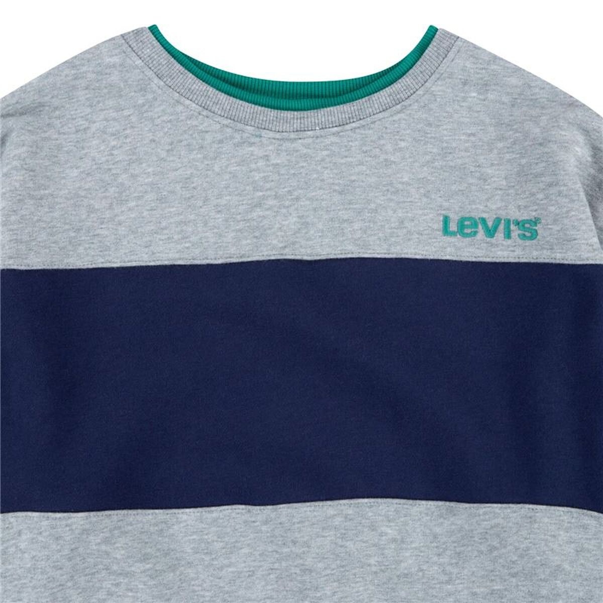 Children’s Sweatshirt without Hood Colorblock Crewneck Light grey