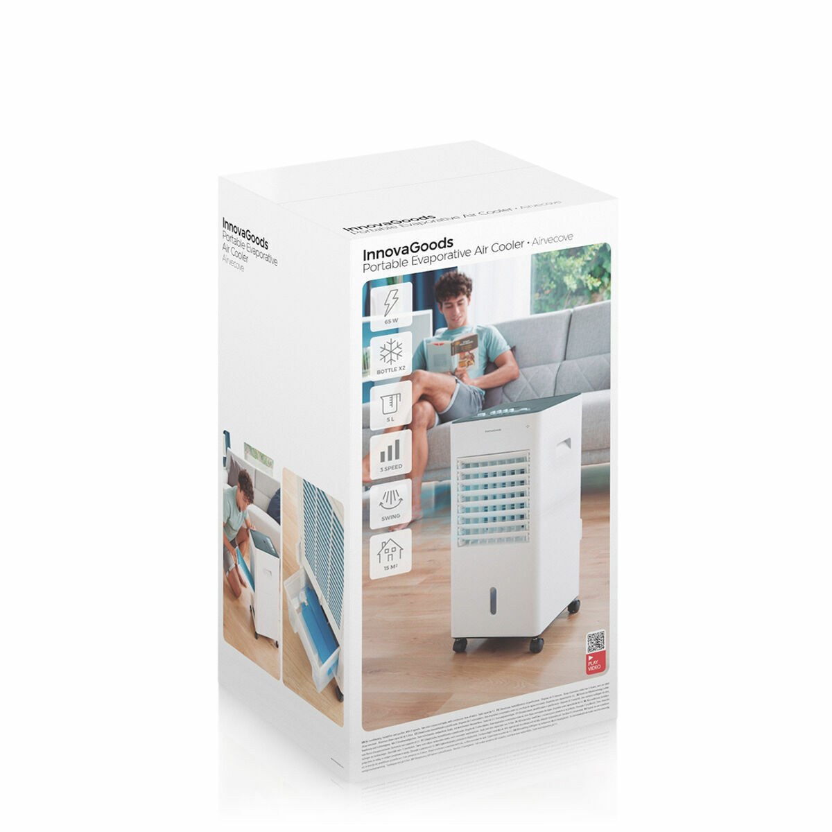 Portable Multifunction Evaporative Air Cooler 5 L White 65 W (Refurbished C)