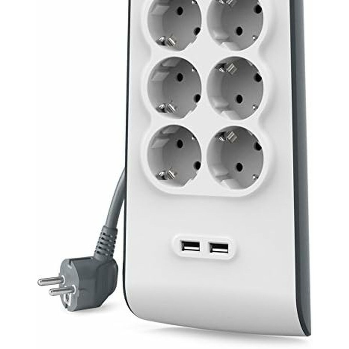 Сетевой фильтр 8 Tomas с выключателем BSV804VF2M USB x 2 Белый (2 m)