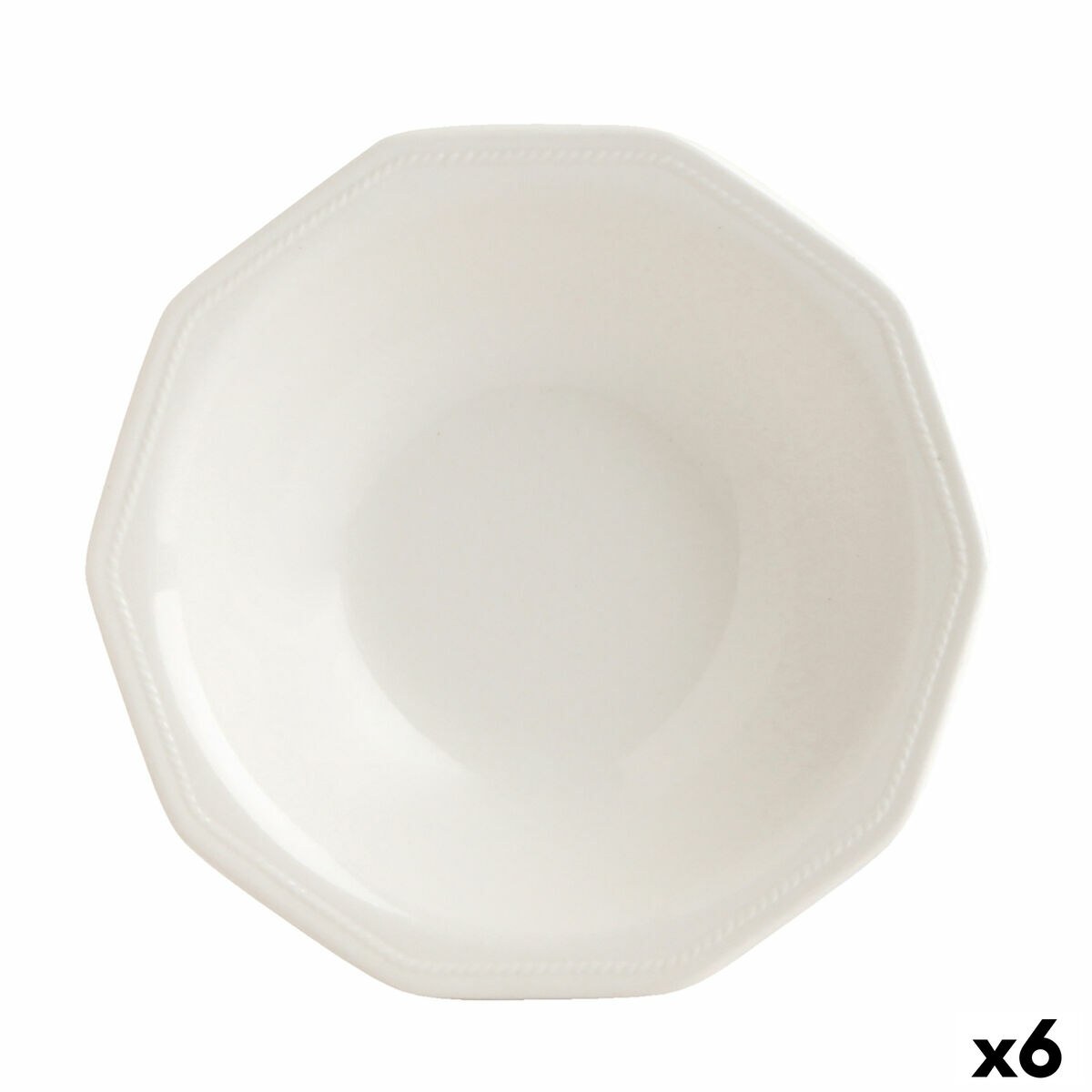Глубокое блюдо Artic Керамика Белый фаянс (6 штук) (ø 21,5 cm)