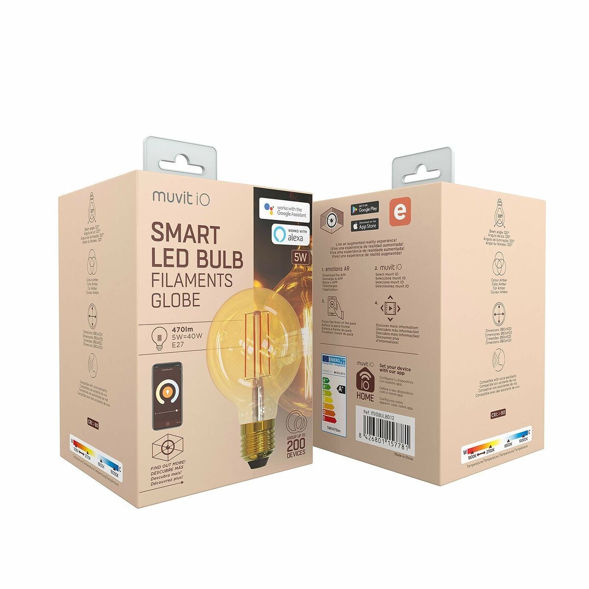 Smart Light bulb iO 5 W E27 1800 K 2700 K 480 Lm Wi-Fi