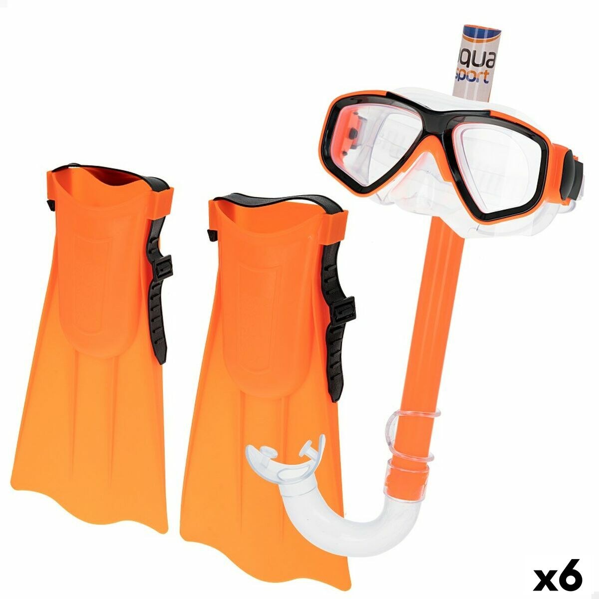 Diving Goggles with Snorkle and Fins (6 Units)