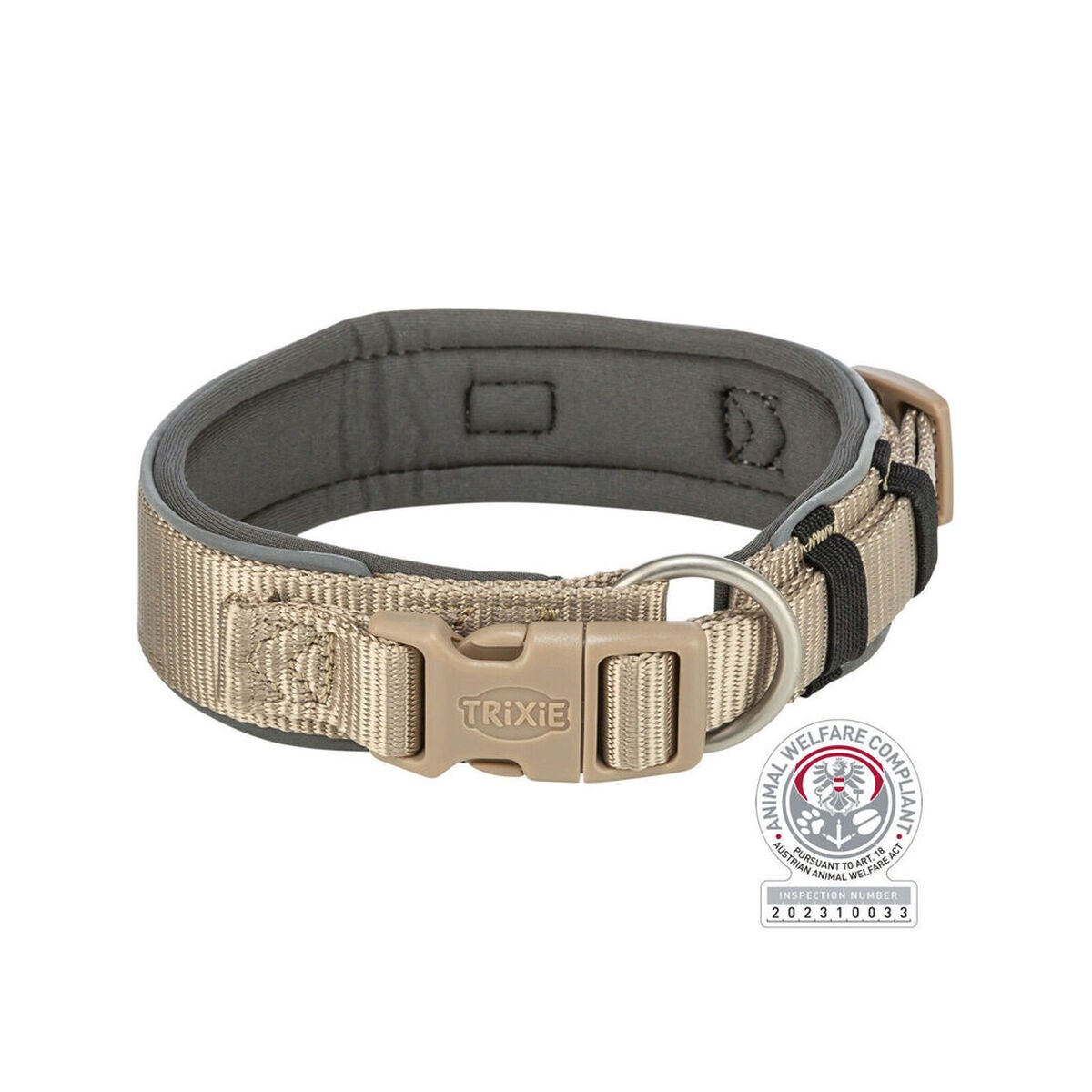 Собачий ошейник Premium Графитовый песок M/L 40-48 cm