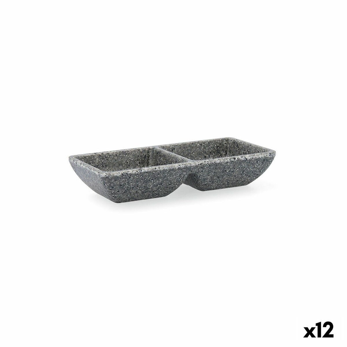 Snack tray Lonja Grey Plastic 17 x 7 x 3 cm (12 Units)