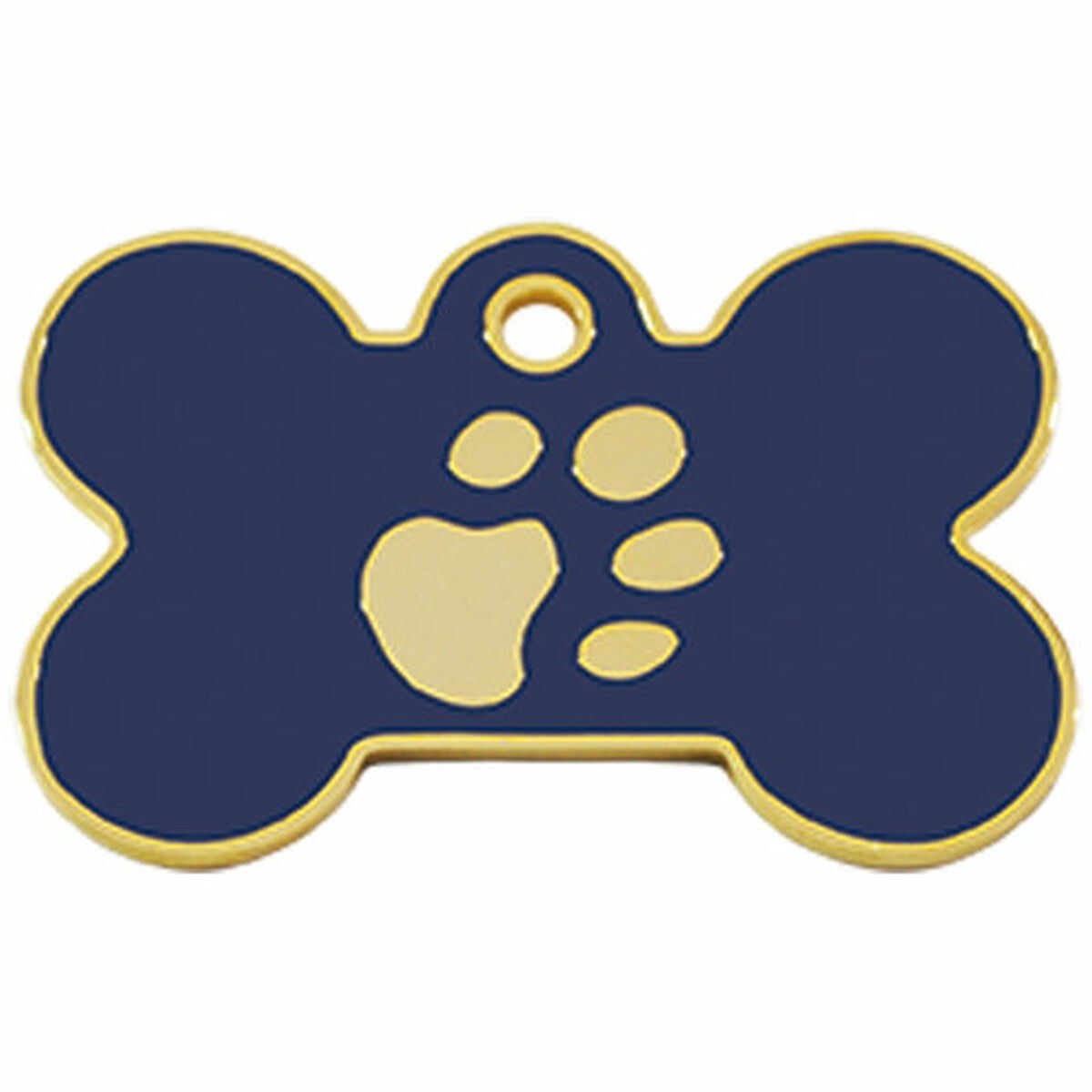 Identification plate for collar Bone Blue Golden
