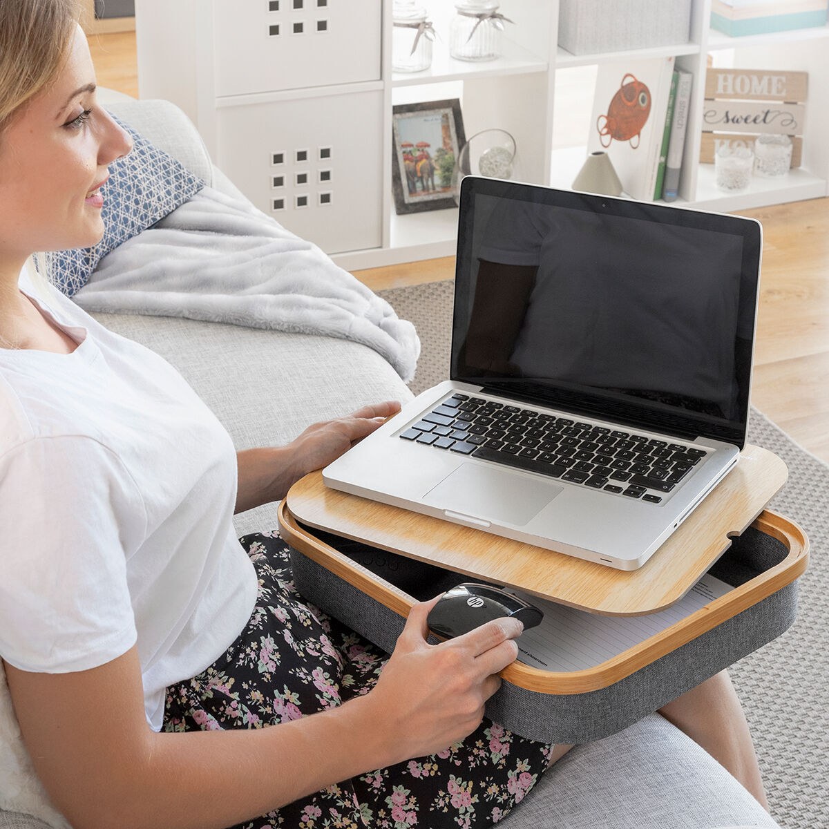 Portable Laptop Desk with Storage Tray Larage