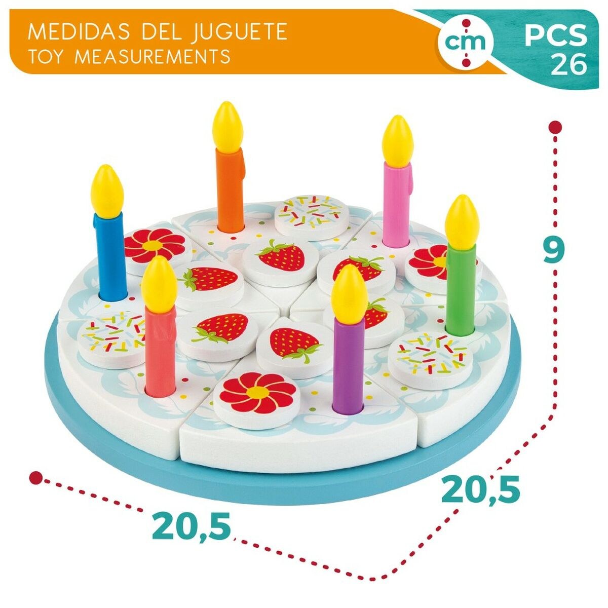 Wooden Game Tarta 26 Pieces (6 Units)