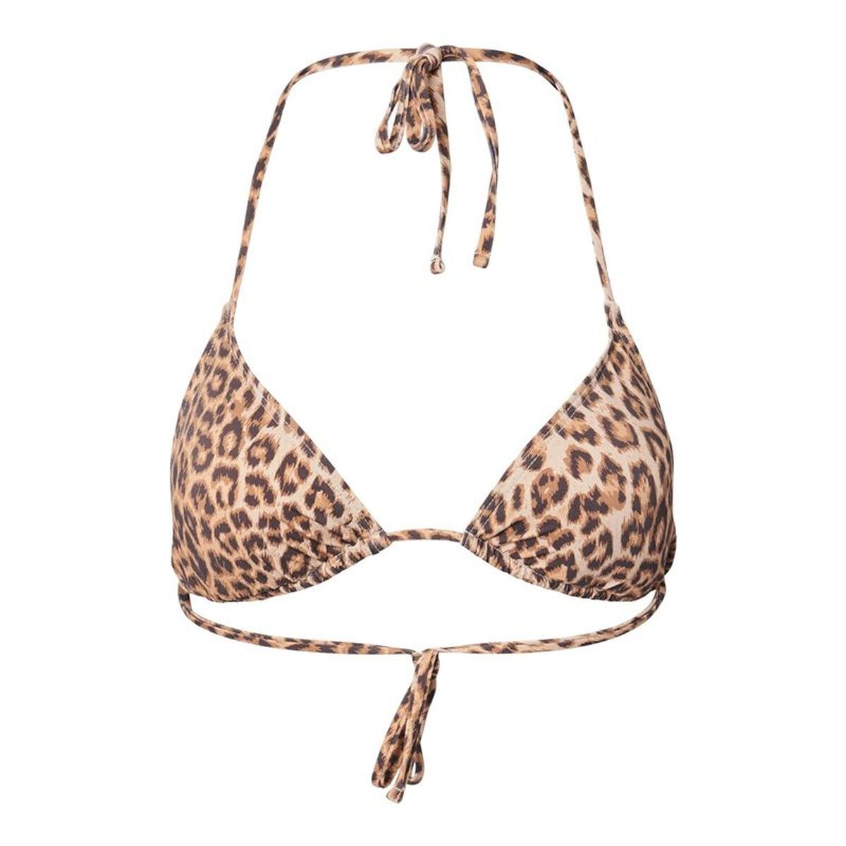 Бикини Pcbaomi Triangle Top Bc Leo Бежевый Леопардовый