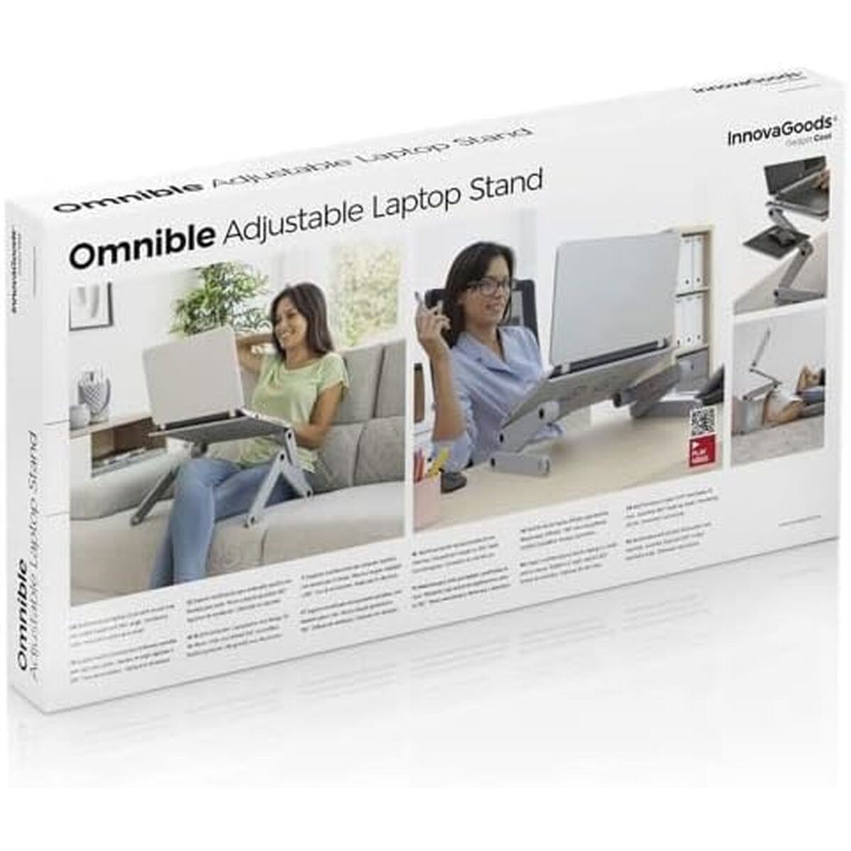 Adjustable Multi-position Laptop Table Iceberg V0103206 Aluminium (Refurbished A)
