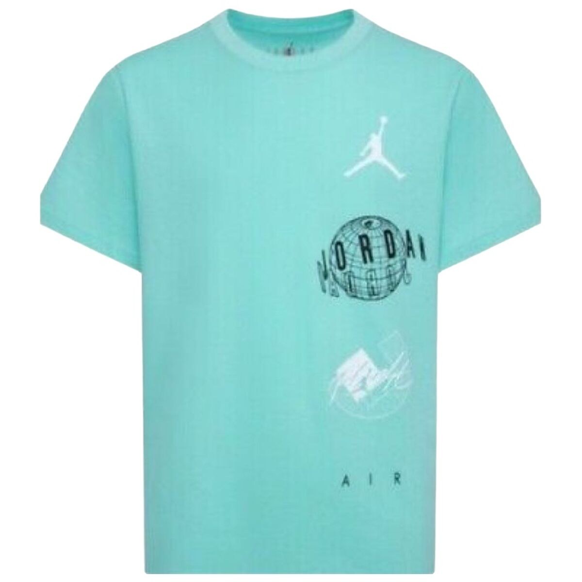 Детский Футболка с коротким рукавом JDB AIR GLOBE JORDAN SS TEE 95D121 E8G Зеленый
