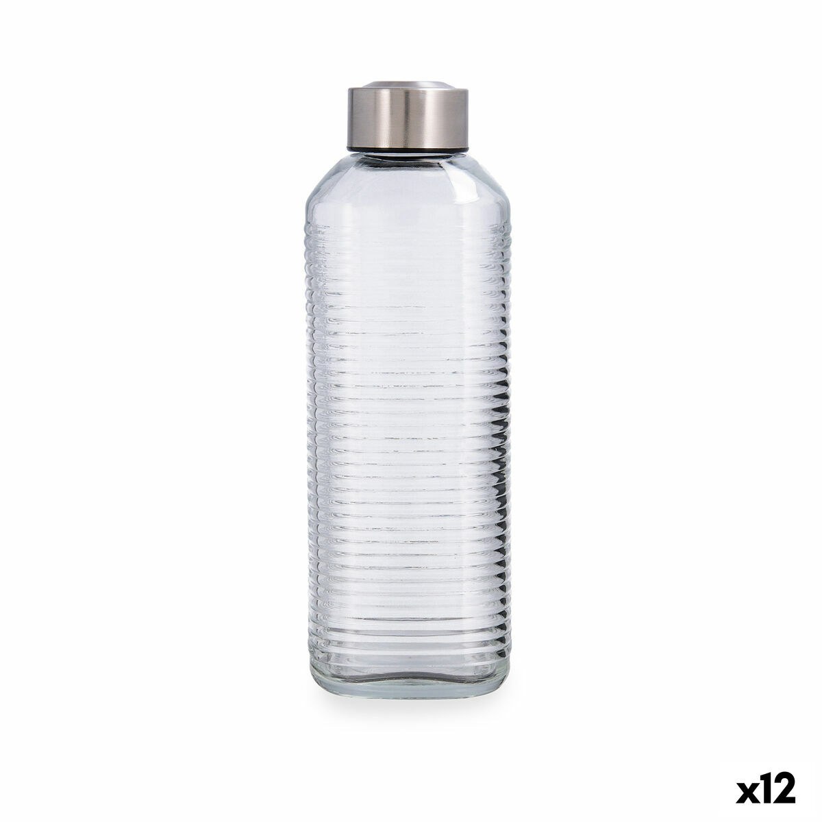 Бутылка с водой Velvet Прозрачный Cтекло 1 L (12 штук)