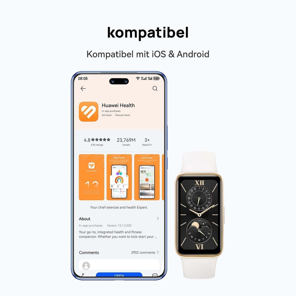 Умный браслет Band 9 Чёрный 1,47" 180 mAh (Пересмотрено A)
