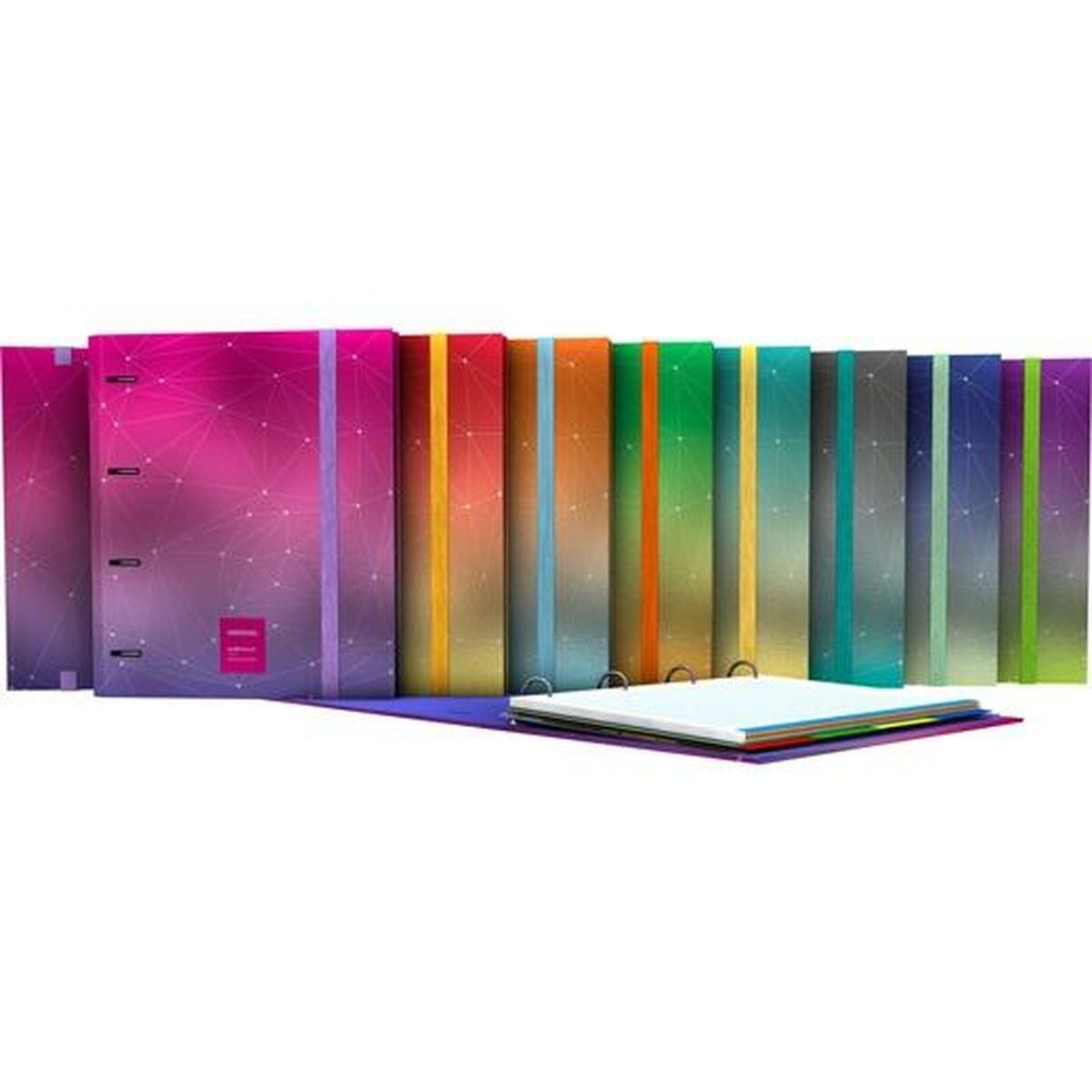 Ring binder Violet A4 (2 Units)