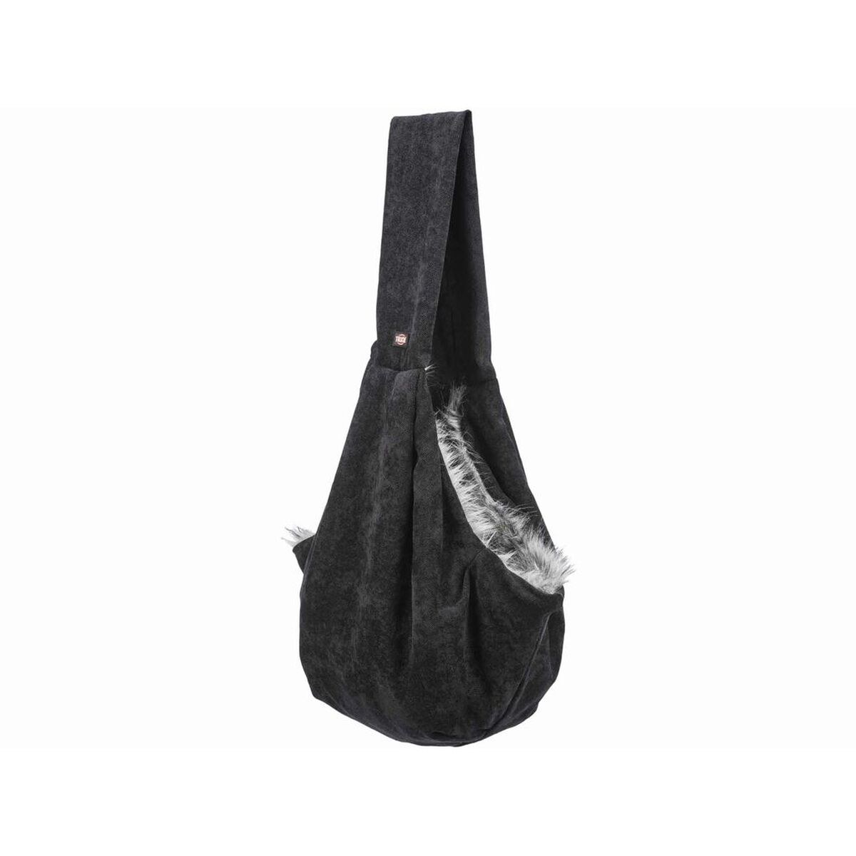 Over the Shoulder Pet Handbag Soft Black Grey 22 × 20 × 60 CM