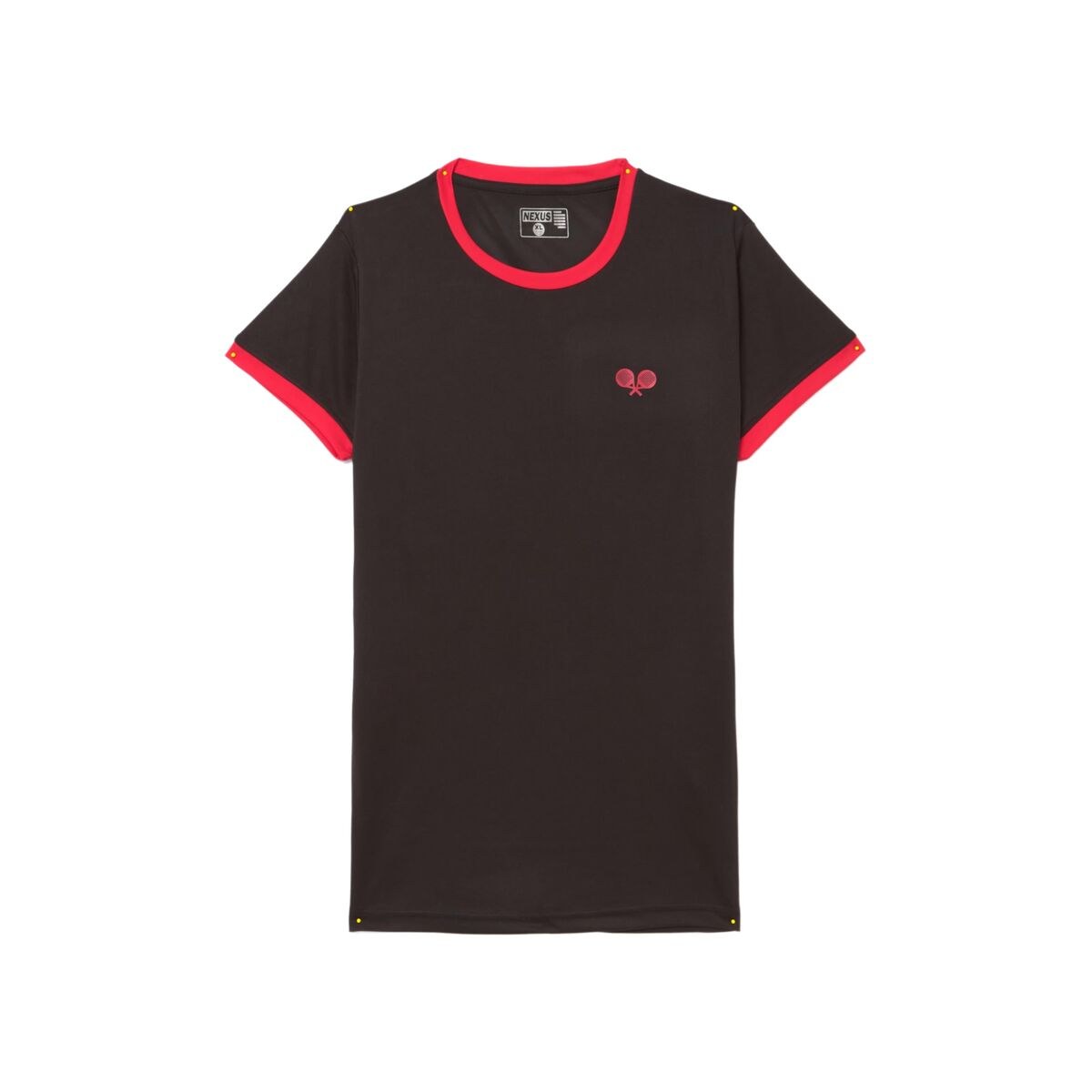 Women’s Short Sleeve T-Shirt CAMIGUIN Black Red
