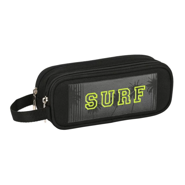 Двойной пенал Surf Чёрный (21 x 8 x 6 cm)