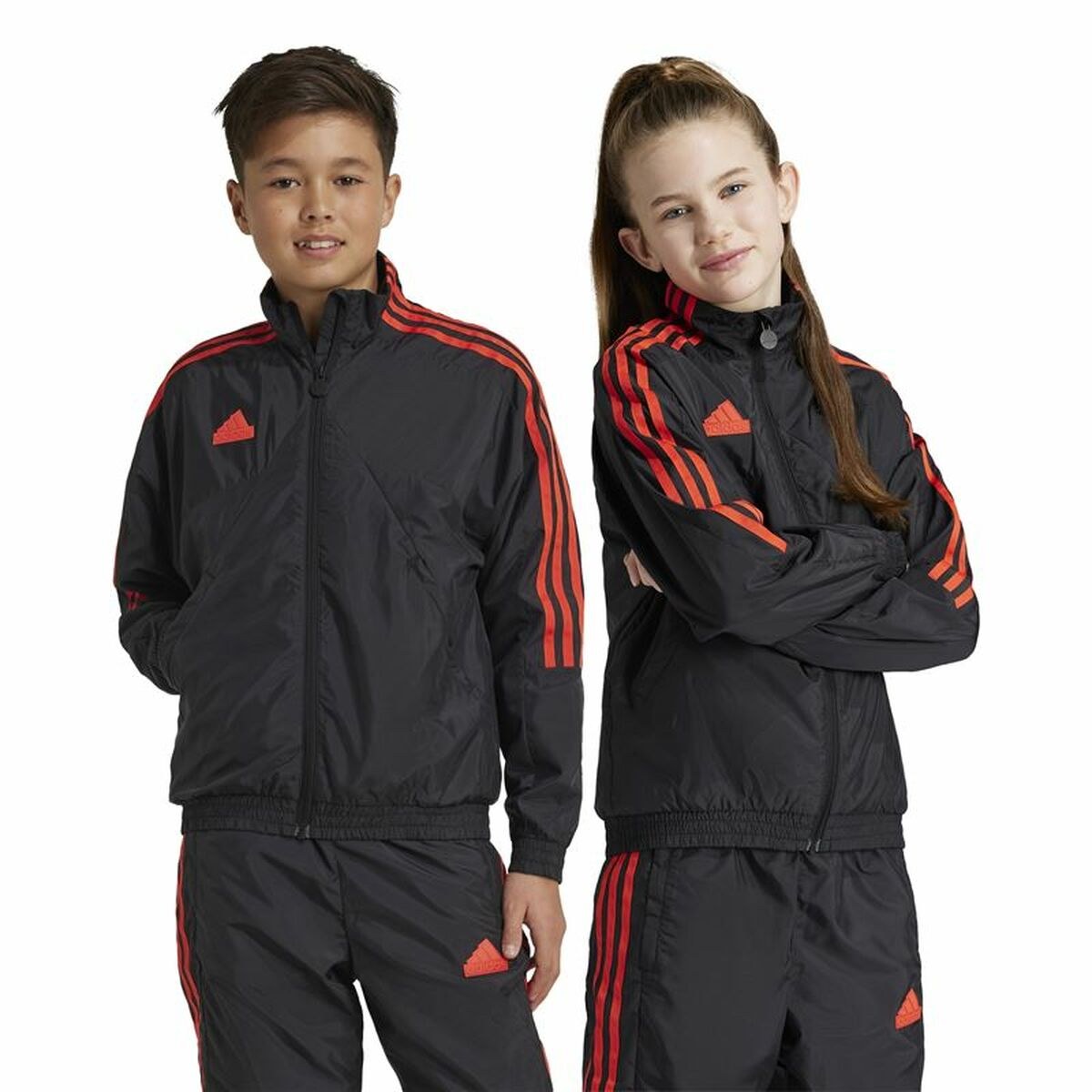 Толстовка без капюшона Tiro Woven Tracktop Чёрный