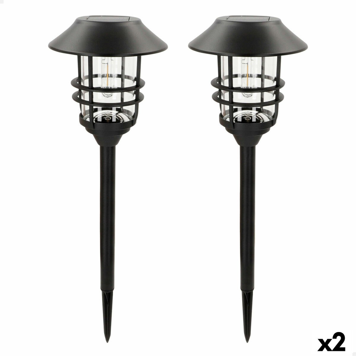 Solar lamp 17 x 58 x 17 cm (2 Units)